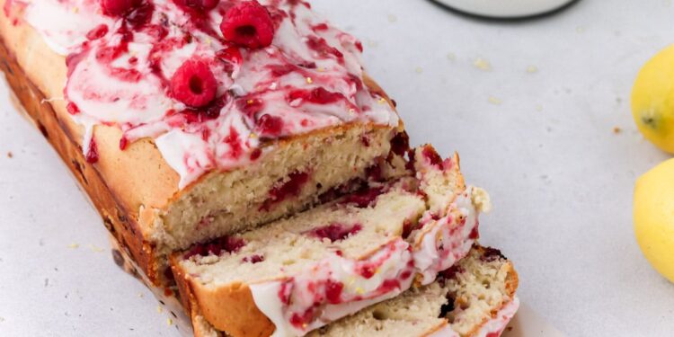 Raspberry and White Chocolate Loaf Cake